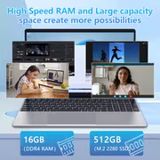 15.6 inch Laptop, N95 Notebook Intel N95 Laptop with Free Gift - Zion Sales