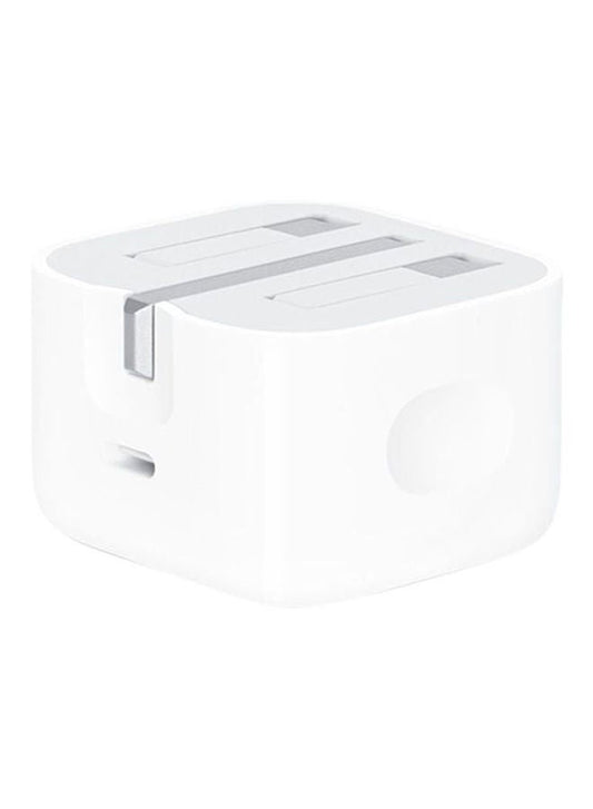 20W USB-C 3-Pin Power Adapter / (Original iPhone Charger) - White - Zion Sales